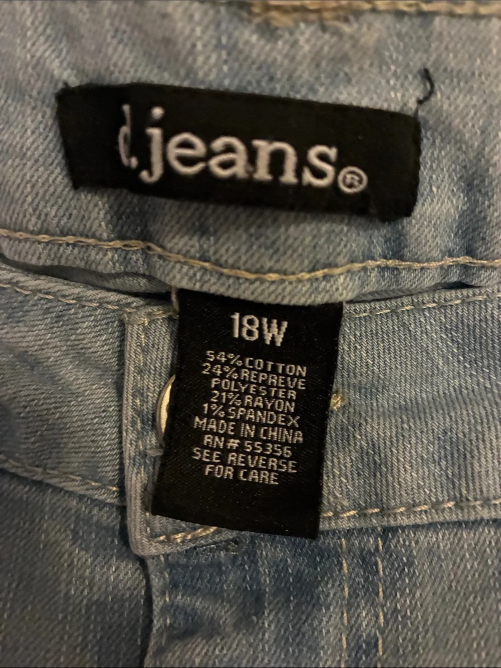d.jeans Light Blue Denim Jeans capris